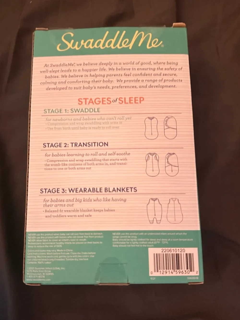 SwaddleMe Teal White Swaddle Box